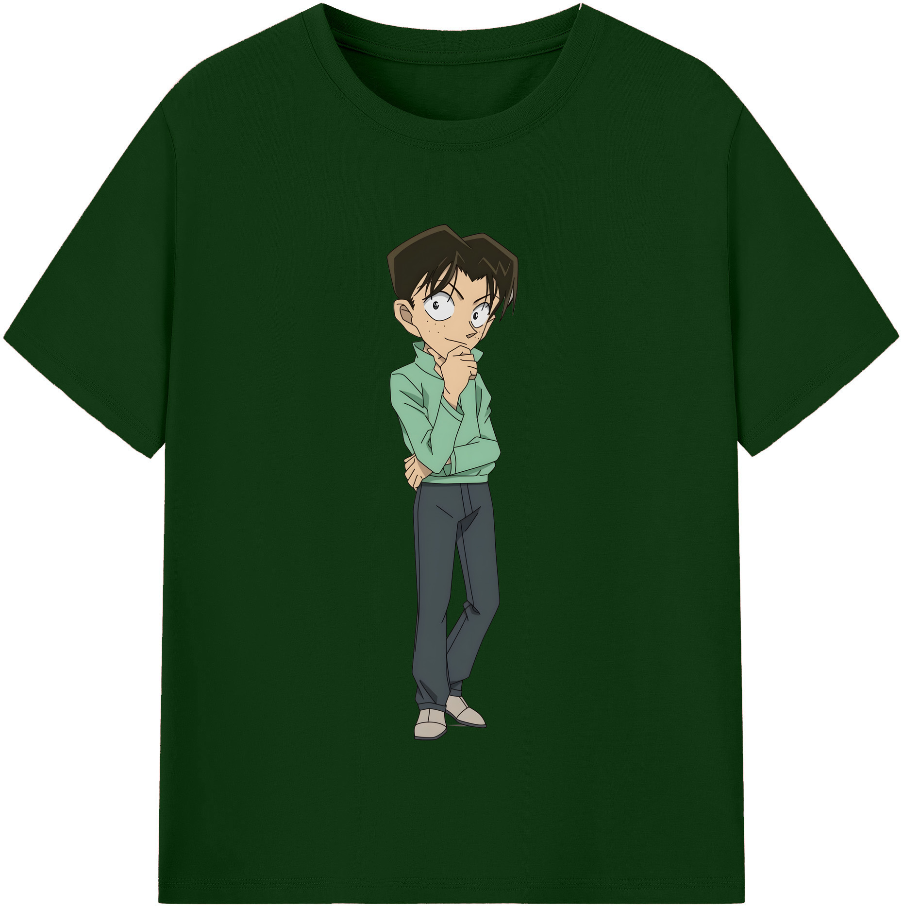（画像用） 名探偵コナン 円谷 光彦 つぶらや みつひこ Detective Conan Mitch Tennyson 綿100％半袖Tシャツ（フロントプリント）
